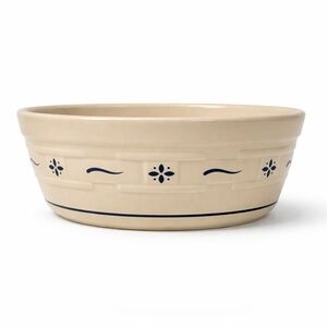 Longaberger Woven Traditions Blue Pet Bowl | Discontinued Pottery